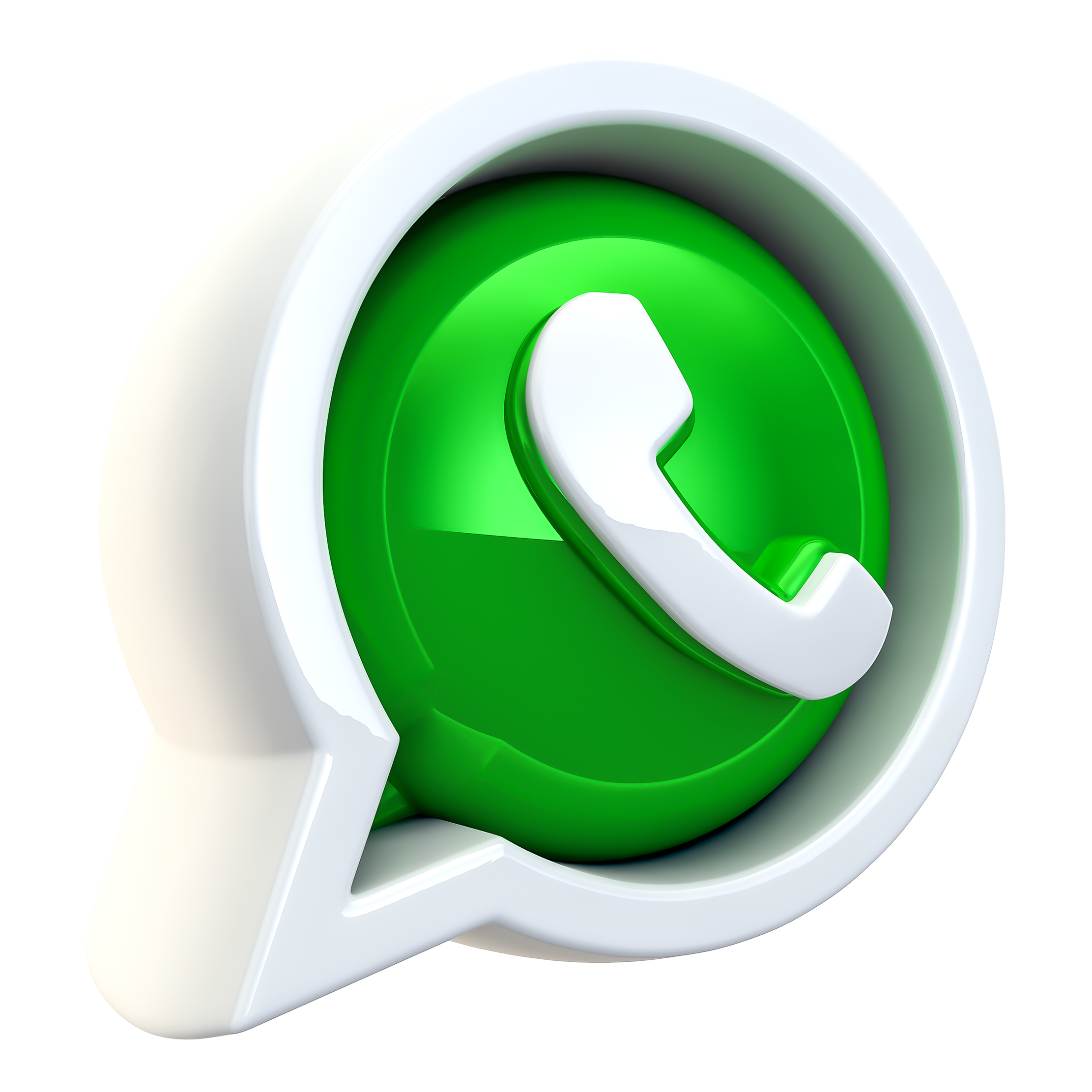 [citypng.com]hd 3d whatsapp wa app symbol logo icon png 2222x2222